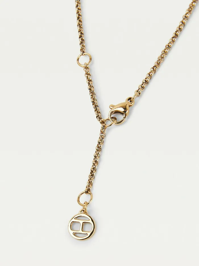 Tommy Hilfiger TripleTone Rose GoldPlated Loop Necklace Two Tone Womens Jewellery