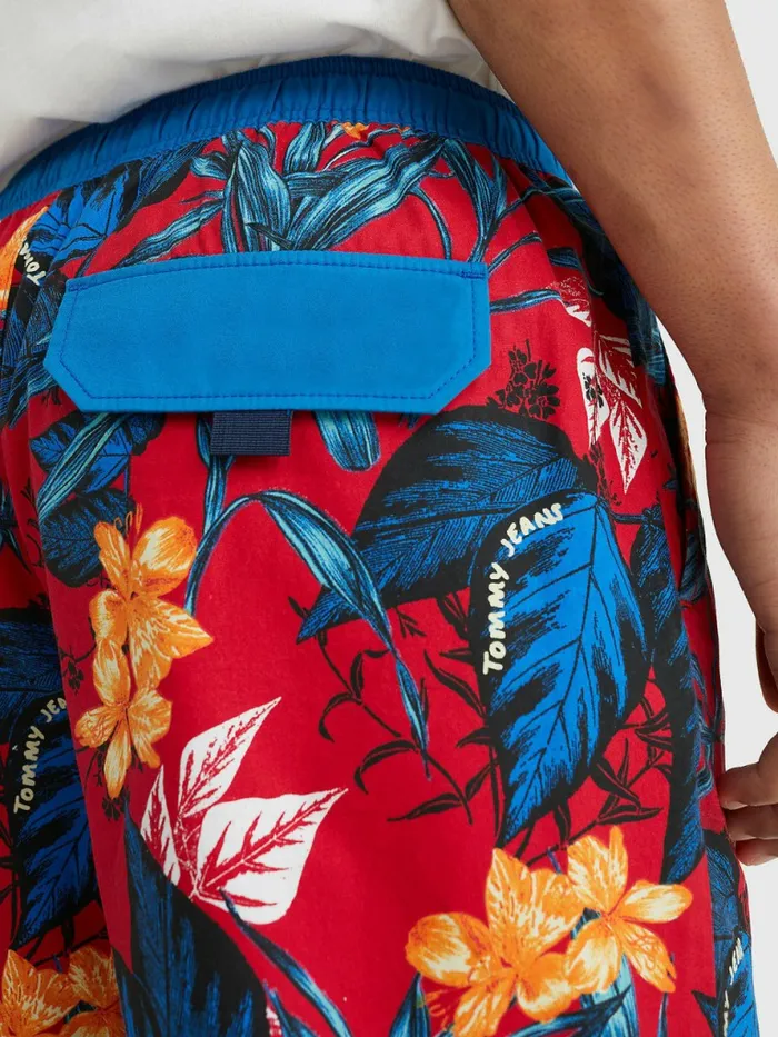 Tommy Hilfiger Tropical Print Beach Shorts Tropical Leaf Print Mens Shorts Cheap On Sale