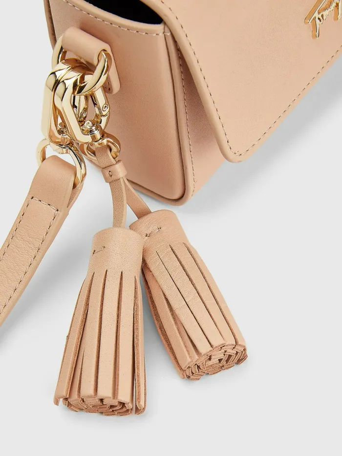 Tommy Hilfiger Turn Lock Mini Crossover Bag Sandrift Womens Bags Gift for Friend