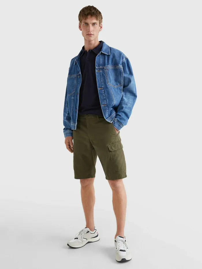 Tommy Hilfiger Twill Cargo Shorts Army Green Mens Shorts Gift for Friend