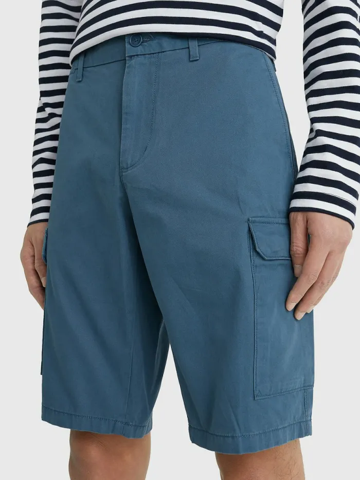 Tommy Hilfiger Twill Cargo Shorts Charcoal Blue Mens Shorts Gift 4 You
