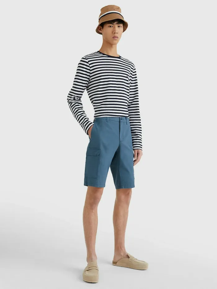 Tommy Hilfiger Twill Cargo Shorts Charcoal Blue Mens Shorts Gift 4 You