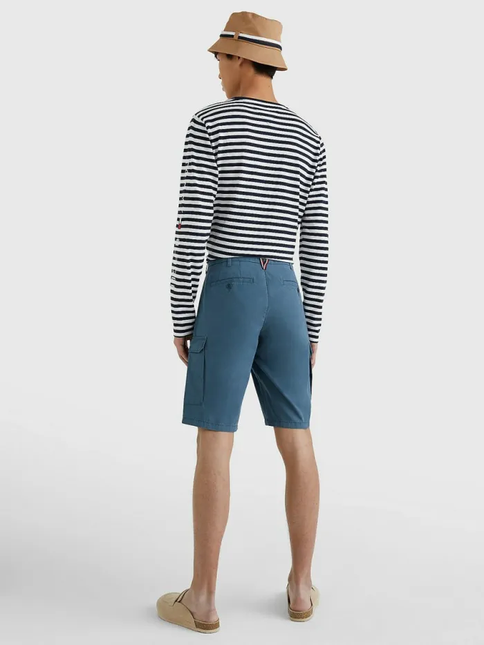 Tommy Hilfiger Twill Cargo Shorts Charcoal Blue Mens Shorts Gift 4 You