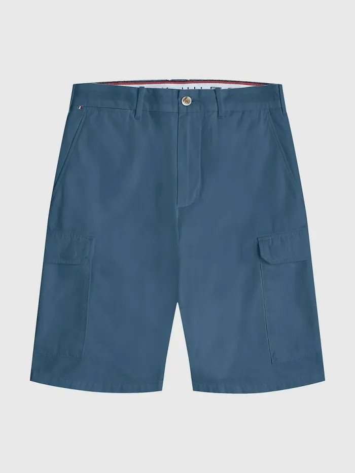 Tommy Hilfiger Twill Cargo Shorts Charcoal Blue Mens Shorts Gift 4 You