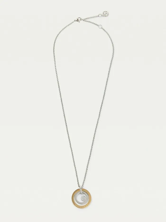 Tommy Hilfiger TwoTone GoldPlated Loop Necklace Two Tone Womens Jewellery
