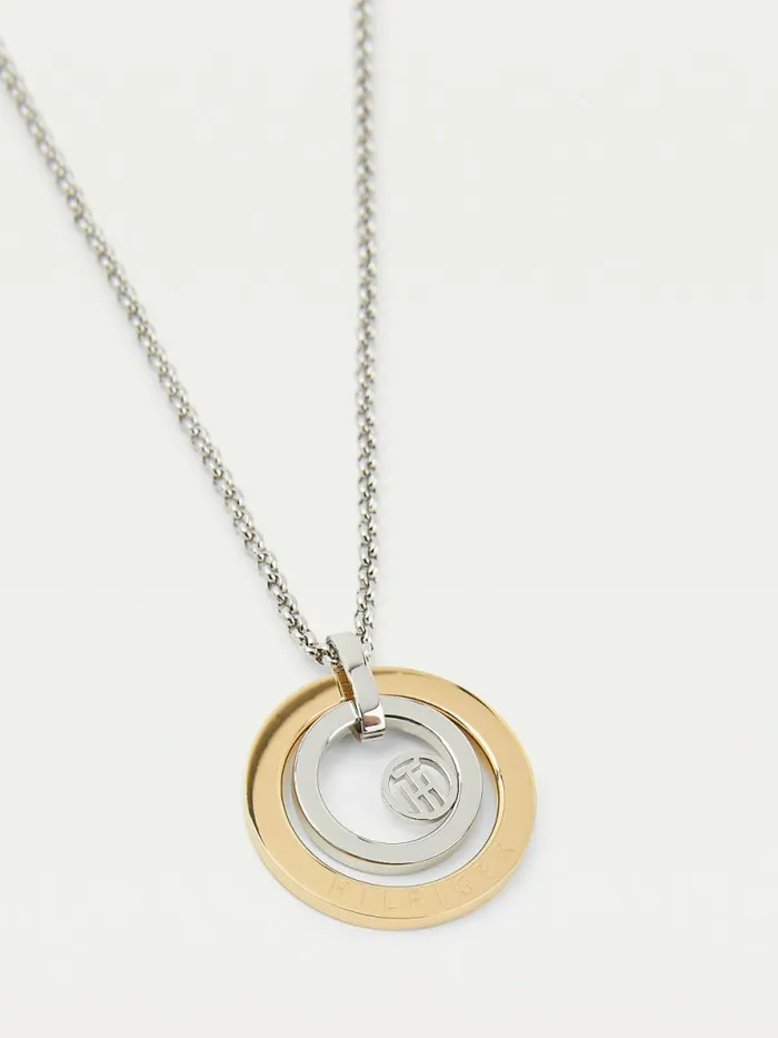 Tommy Hilfiger TwoTone GoldPlated Loop Necklace Two Tone Womens Jewellery