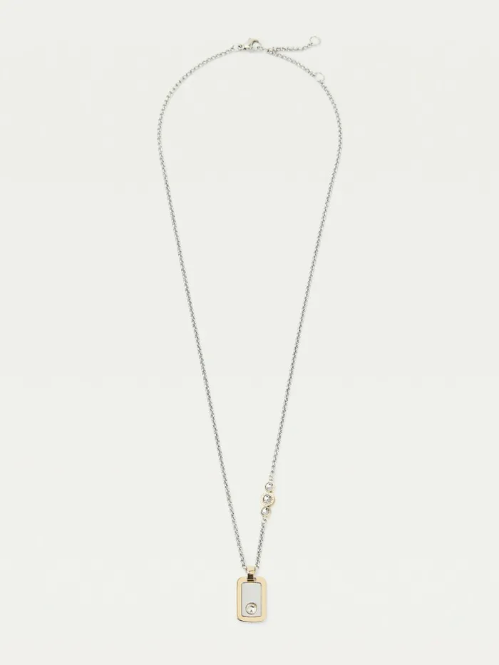 Tommy Hilfiger TwoTone Layered Necklace Two Tone Womens Jewellery