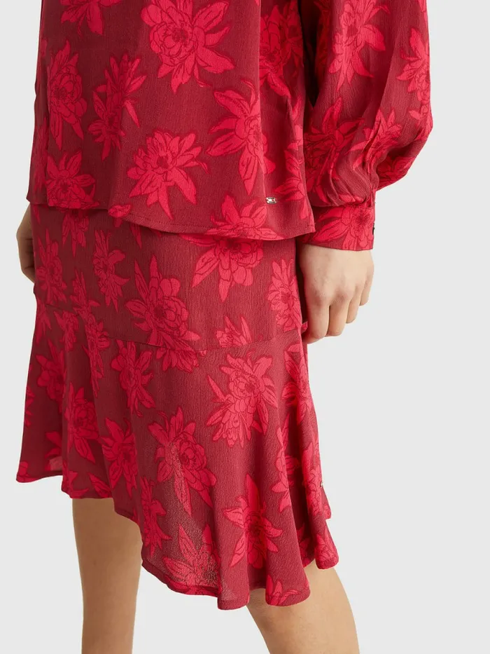 Tommy Hilfiger VNeck Floral Print Regular Fit Blouse Mid Scale BloomPink Splendor Womens Shirts and Blouses Gift Ideas