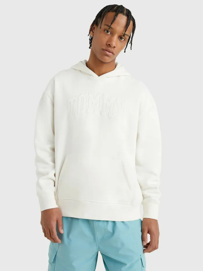 Tommy Hilfiger Varsity Logo Hoody Ancient White Mens Sweatshirts and Hoodies Near Me Tommy Hilfiger Varsity Logo Hoody Ancient White Mens Sweatshirts and Hoodies Near Me