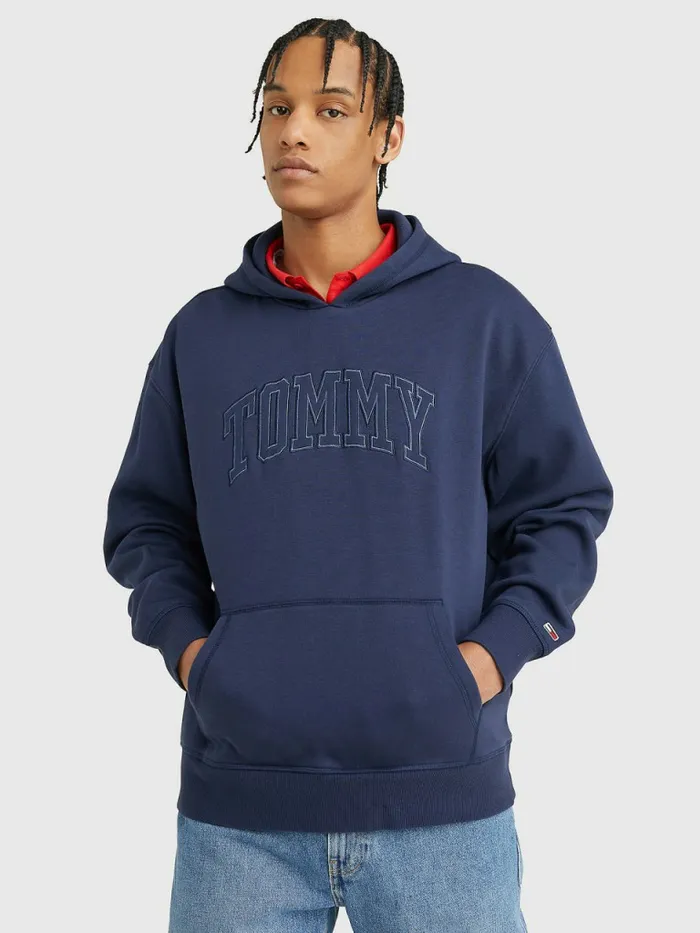 Tommy Hilfiger Varsity Logo Hoody Twilight Navy Mens Sweatshirts and Hoodies Sale Tommy Hilfiger Varsity Logo Hoody Twilight Navy Mens Sweatshirts and Hoodies Sale