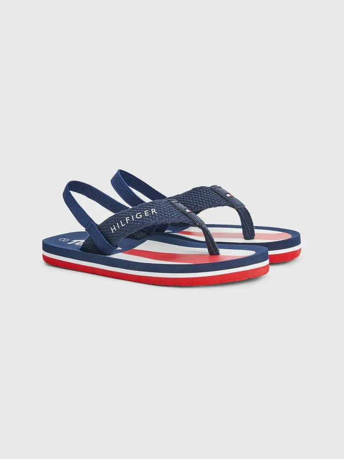 Tommy Hilfiger Varsity Print FlipFlops Blue Boys Shoes and Accessories Gift for Friend Tommy Hilfiger Varsity Print FlipFlops Blue Boys Shoes and Accessories Gift for Friend