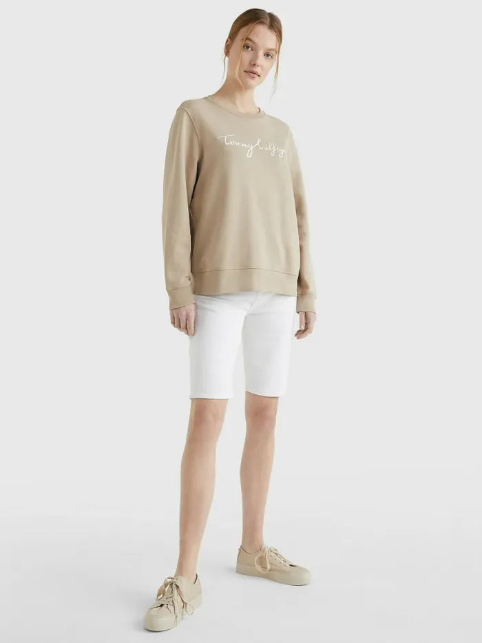 Tommy Hilfiger Venice Slim White Denim Shorts Th Optic White Womens Shorts Gift Ideas