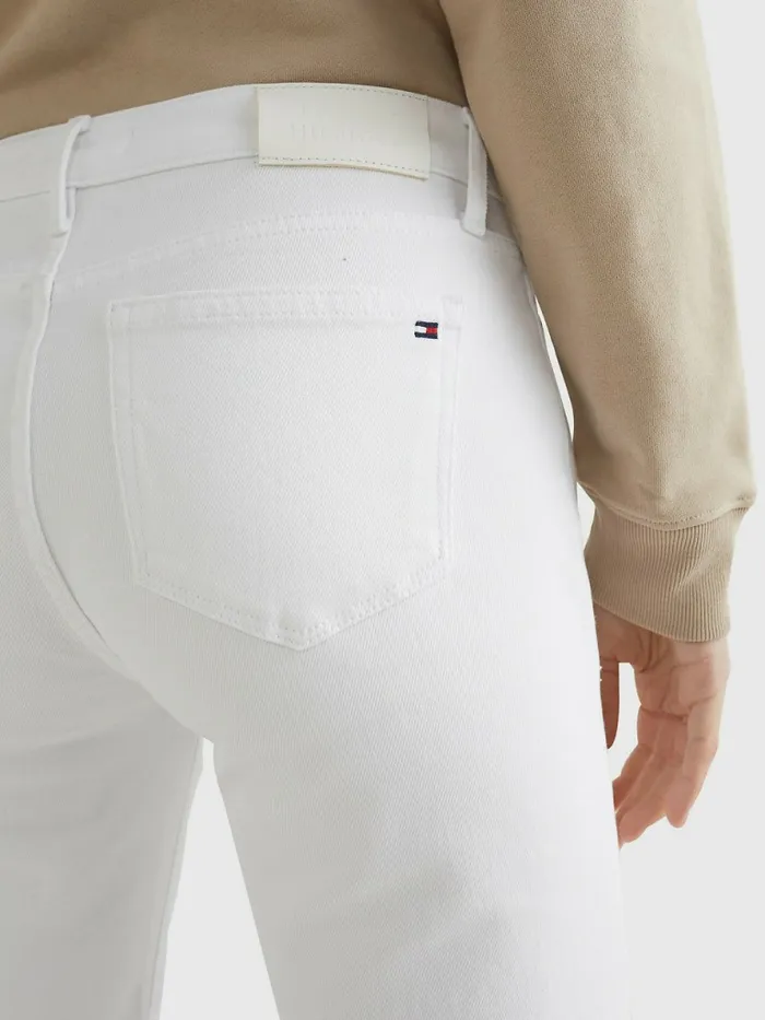 Tommy Hilfiger Venice Slim White Denim Shorts Th Optic White Womens Shorts Gift Ideas