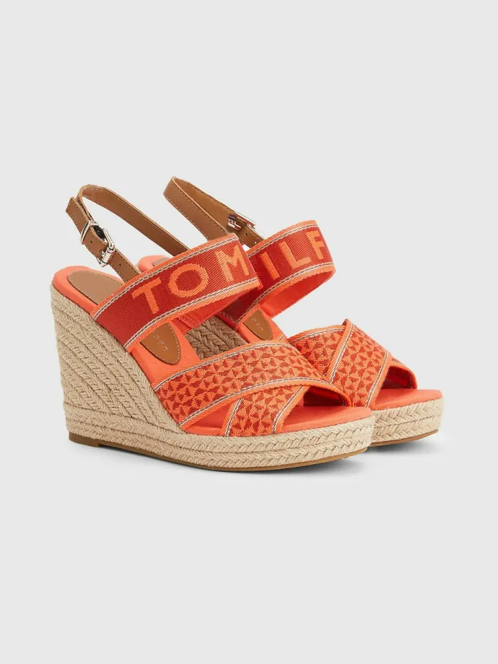 Tommy Hilfiger Webbing High Wedge Sandals Hawaiian Coral Womens Boots Gift 4 You Tommy Hilfiger Webbing High Wedge Sandals Hawaiian Coral Womens Boots Gift 4 You