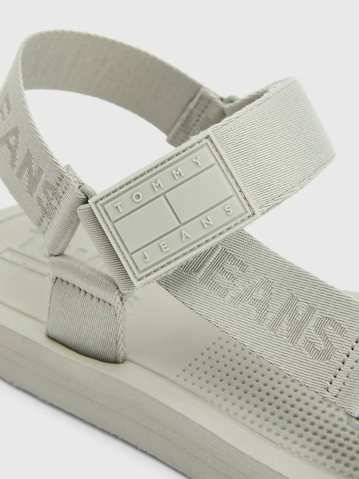 Tommy Hilfiger Webbing Strap Sandals Faded Willow Mens Sandals Sliders and Flip Flops Gift for Friend
