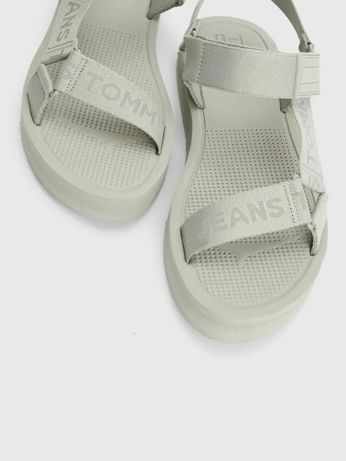 Tommy Hilfiger Webbing Strap Sandals Faded Willow Mens Sandals Sliders and Flip Flops Gift for Friend