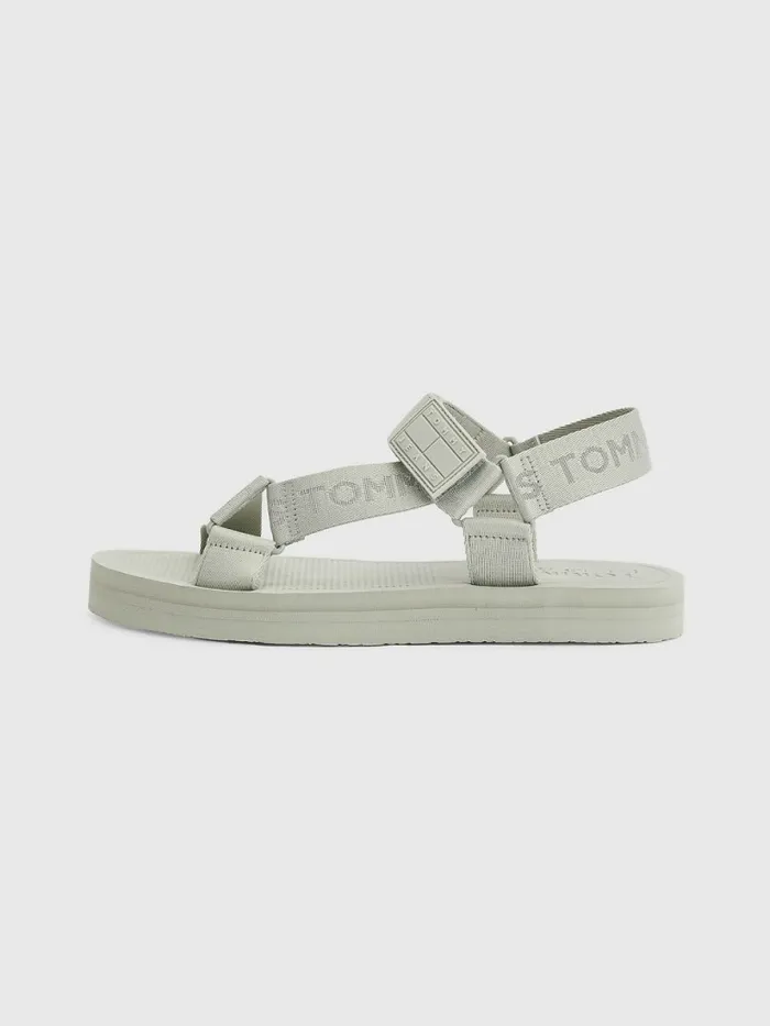 Tommy Hilfiger Webbing Strap Sandals Faded Willow Mens Sandals Sliders and Flip Flops Gift for Friend