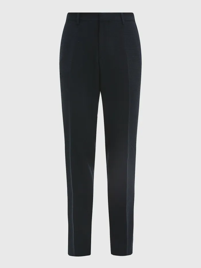 Tommy Hilfiger Wool Slim Fit Trousers Blue Mens Trousers