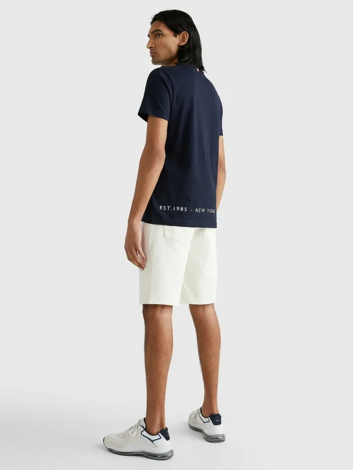 Tommy Hilfiger Wraparound Logo TShirt Desert Sky Mens TShirts Casaul
