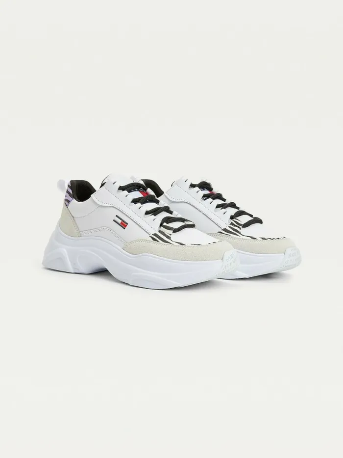 Tommy Hilfiger Zebra Print Chunky Trainers White Womens Trainers Near Me