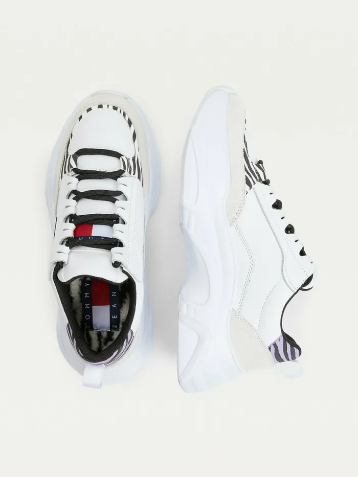 Tommy Hilfiger Zebra Print Chunky Trainers White Womens Trainers Near Me