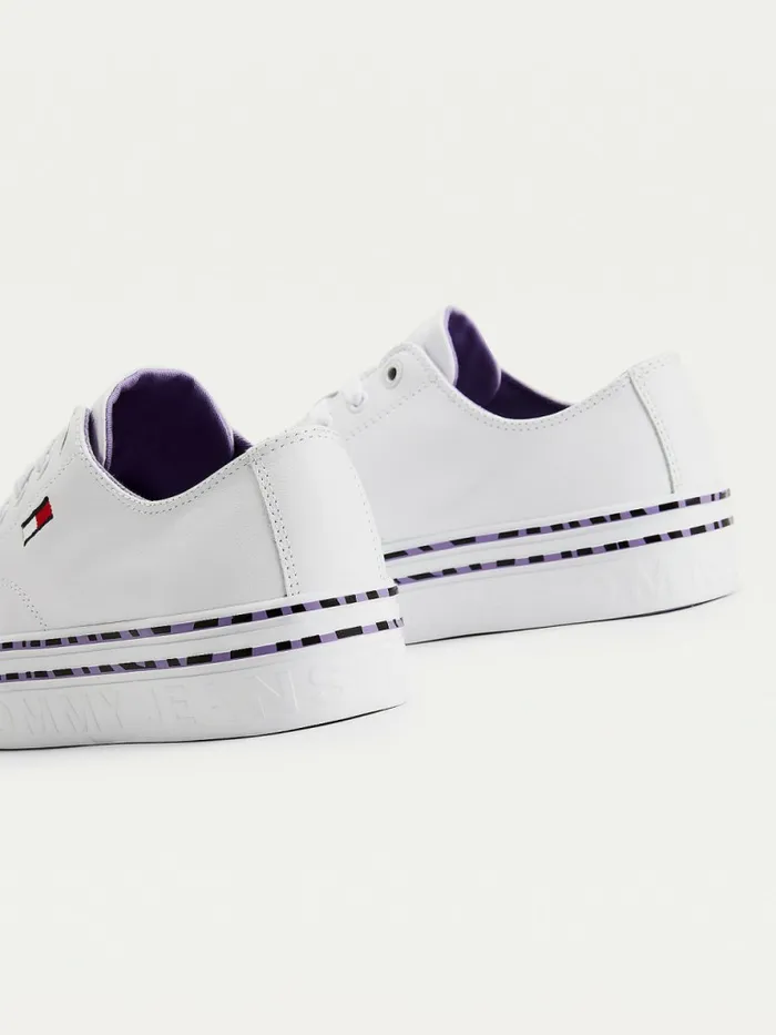 Tommy Hilfiger Zebra Print Platform Trainers White Womens Trainers For Sale
