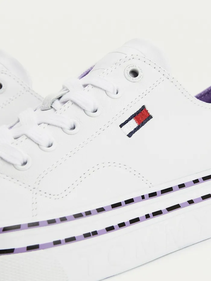 Tommy Hilfiger Zebra Print Platform Trainers White Womens Trainers For Sale