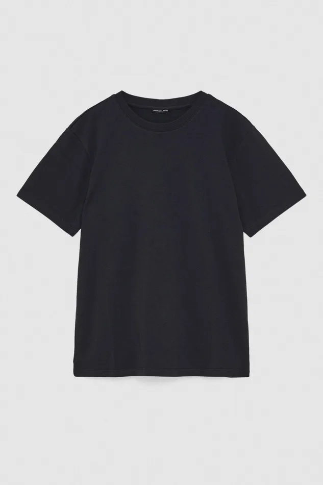 Tops and Shirts Men Patrizia Pepe Cotton ShortSleeved TShirt Royal Navy