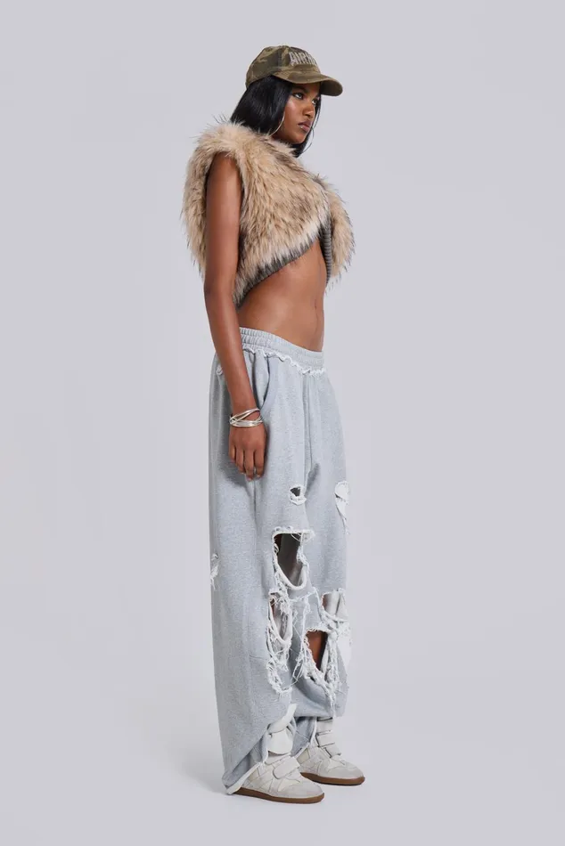 Tops Women Jaded London Distressed Monster Joggers In Loopback