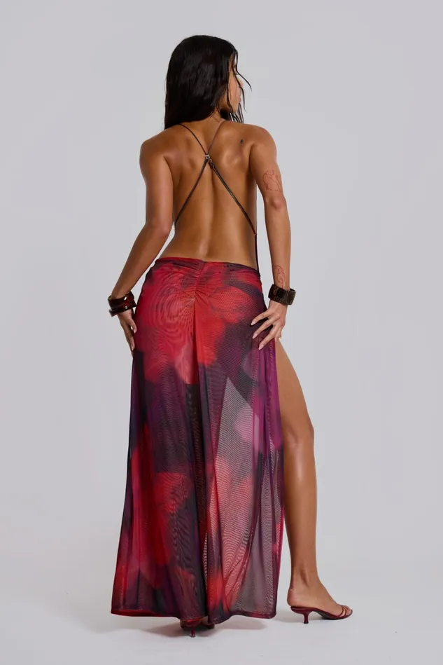 Tops Women Jaded London Sedona Red Floral Maxi Dress