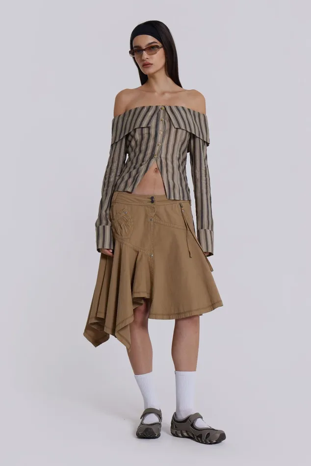 Tops Women Jaded London Shop Emra Off The Shoulder Shirt