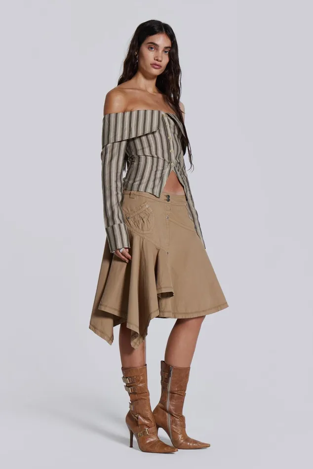 Tops Women Jaded London Shop Emra Off The Shoulder Shirt