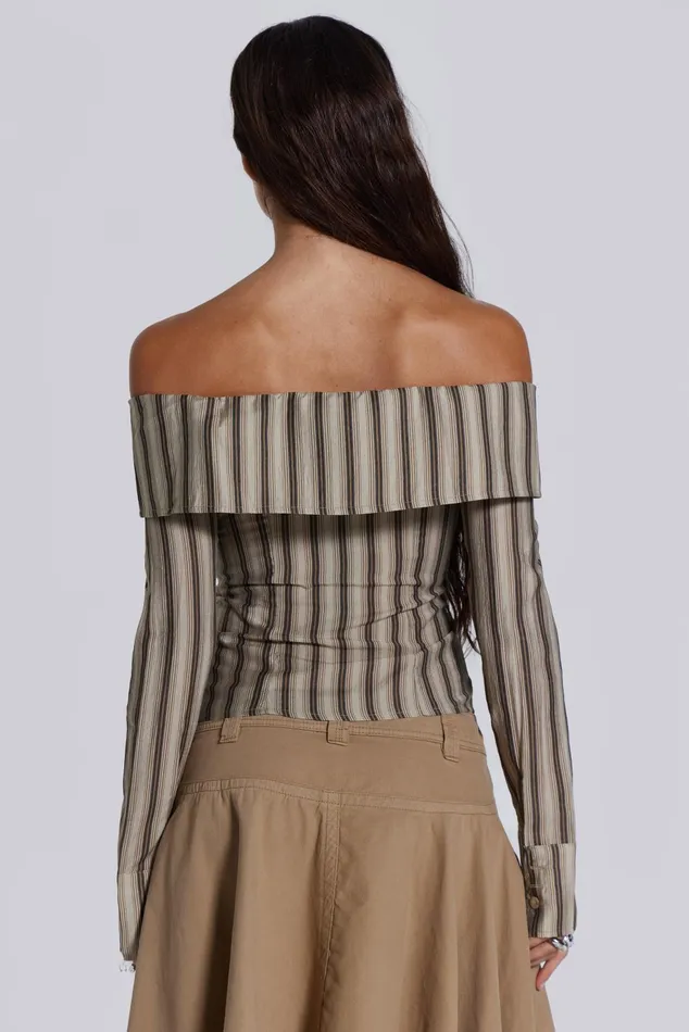 Tops Women Jaded London Shop Emra Off The Shoulder Shirt