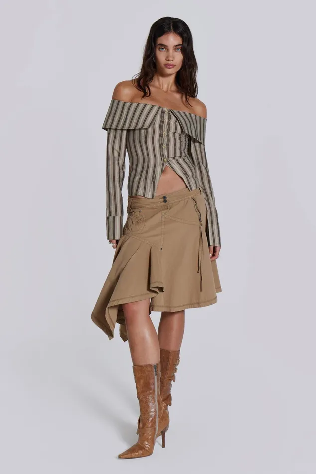 Tops Women Jaded London Shop Emra Off The Shoulder Shirt