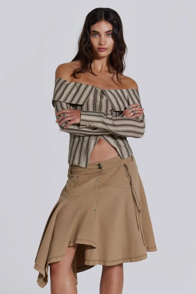 Tops Women Jaded London Shop Emra Off The Shoulder Shirt