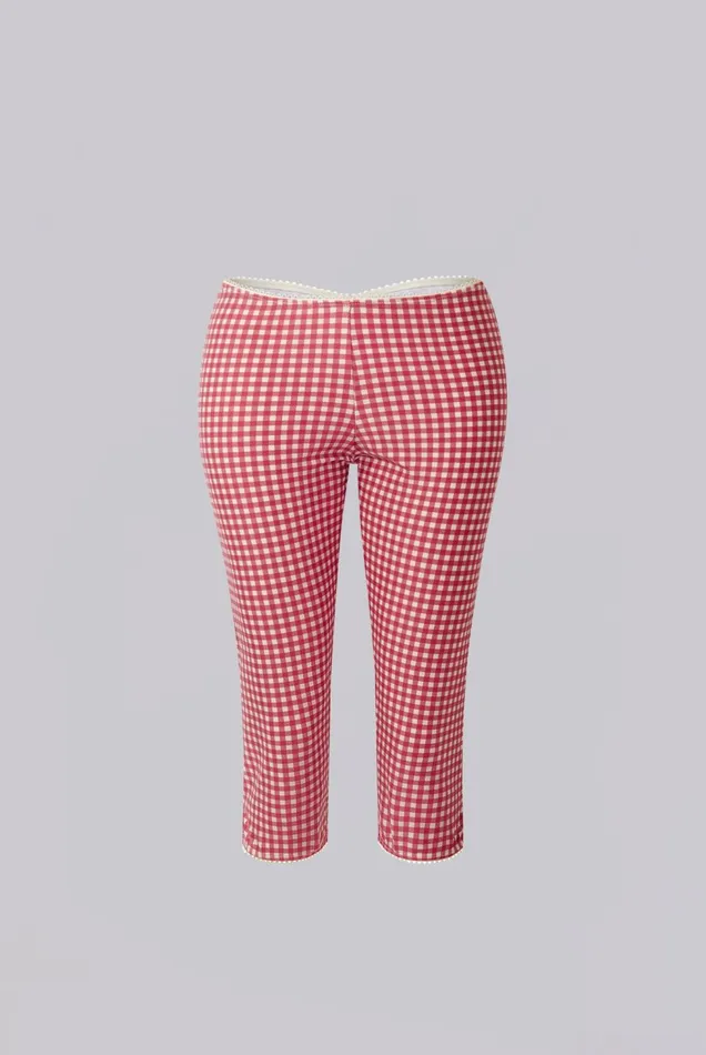 Tops Women Jaded London Shop Freda Gingham Swim Capri Trousers
