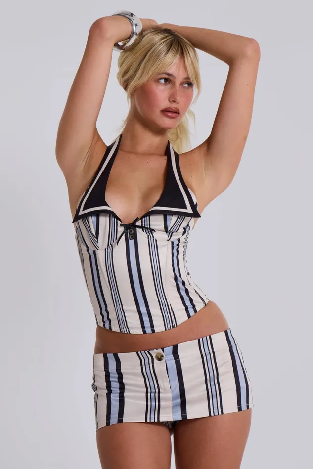 Tops Women Jaded London Shop Nauti Stripe Micro Skort