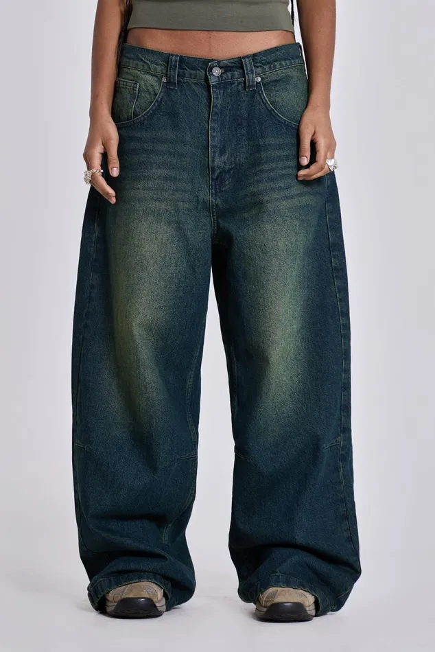 Tops Women Jaded London Shop Sandblast Blue Wash Colossus Jeans