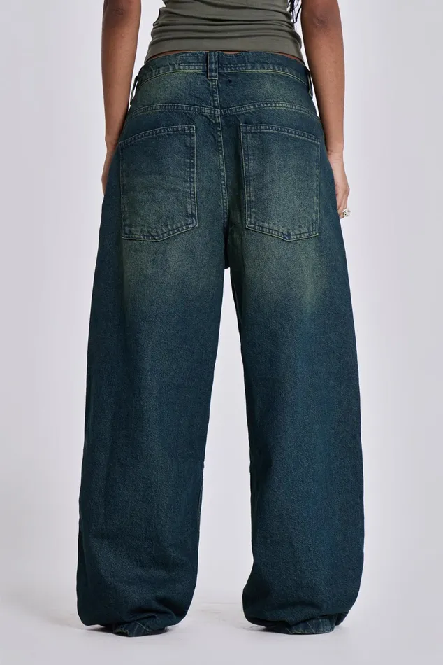 Tops Women Jaded London Shop Sandblast Blue Wash Colossus Jeans