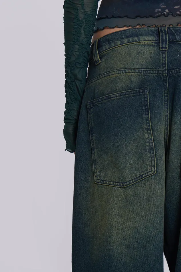 Tops Women Jaded London Shop Sandblast Blue Wash Colossus Jeans