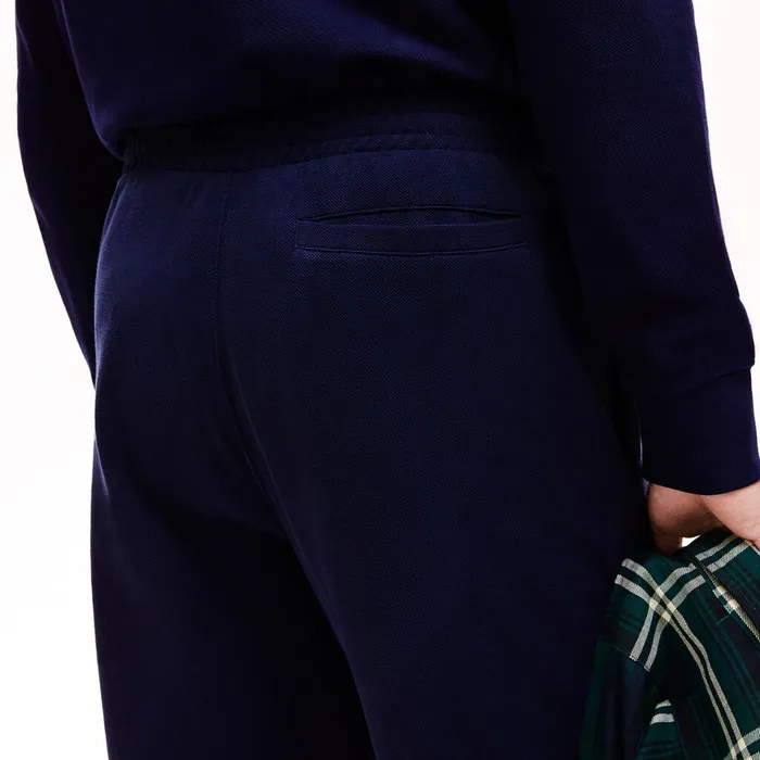 Tracksuits Lacoste Mens Elasticized Waistband Piqu Fleece Sweatpants Navy Blue Near Me
