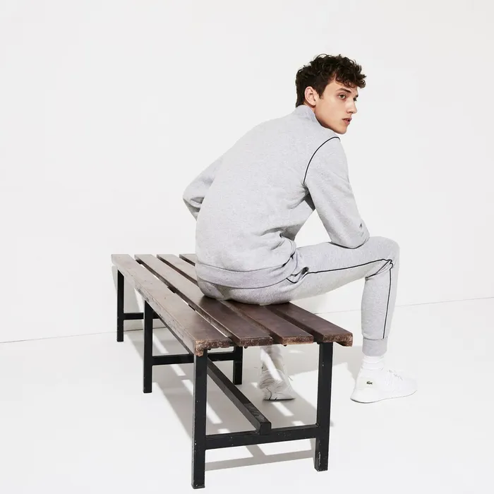 Tracksuits Lacoste Mens SPORT Standup Neck Fleece Tracksuit Grey ChineBlack Online