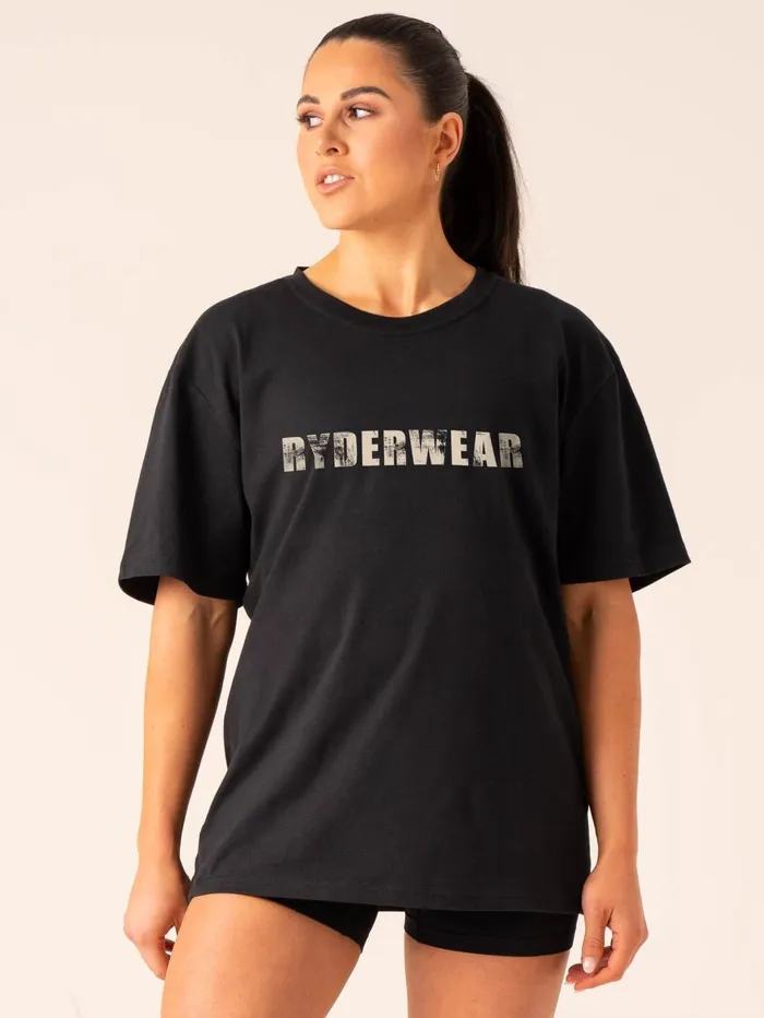 Training TShirt 8211 Black Women Ryderwear Tops