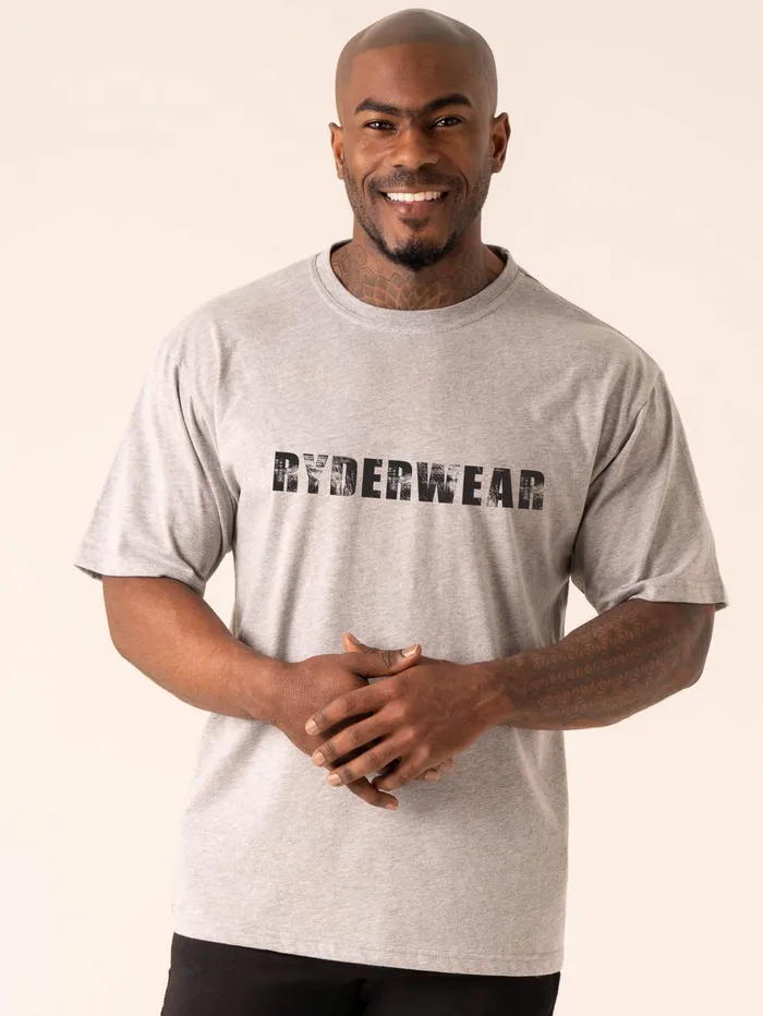 Training TShirt 8211 Grey Marl Men Ryderwear Tops