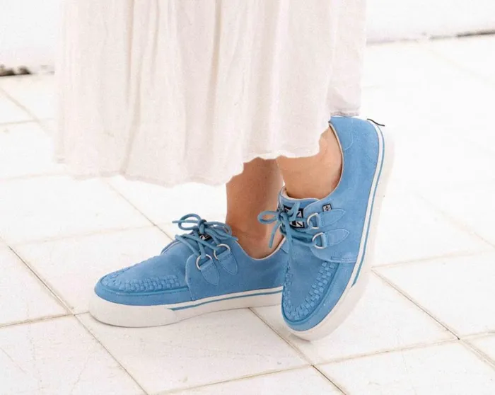 Tranquil Blue Suede DRing Interlace Sneaker Men TUK Shoes Sneakers Tranquil Blue Suede DRing Interlace Sneaker Men TUK Shoes Sneakers