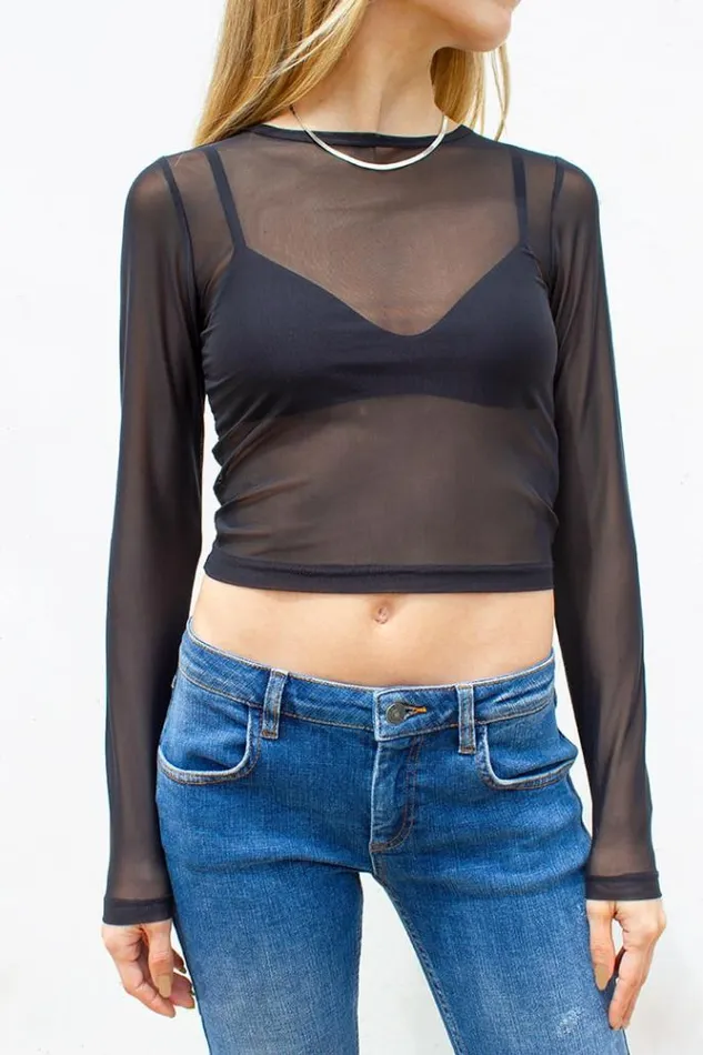 Transparent CrewNeck TShirt Women Subdued Tees