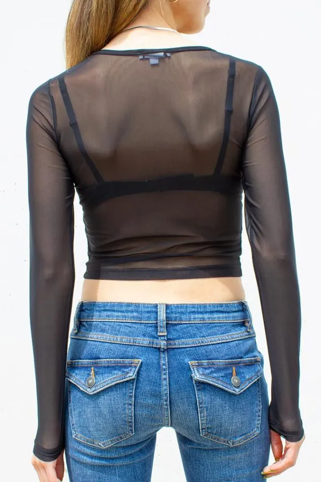 Transparent CrewNeck TShirt Women Subdued Tees