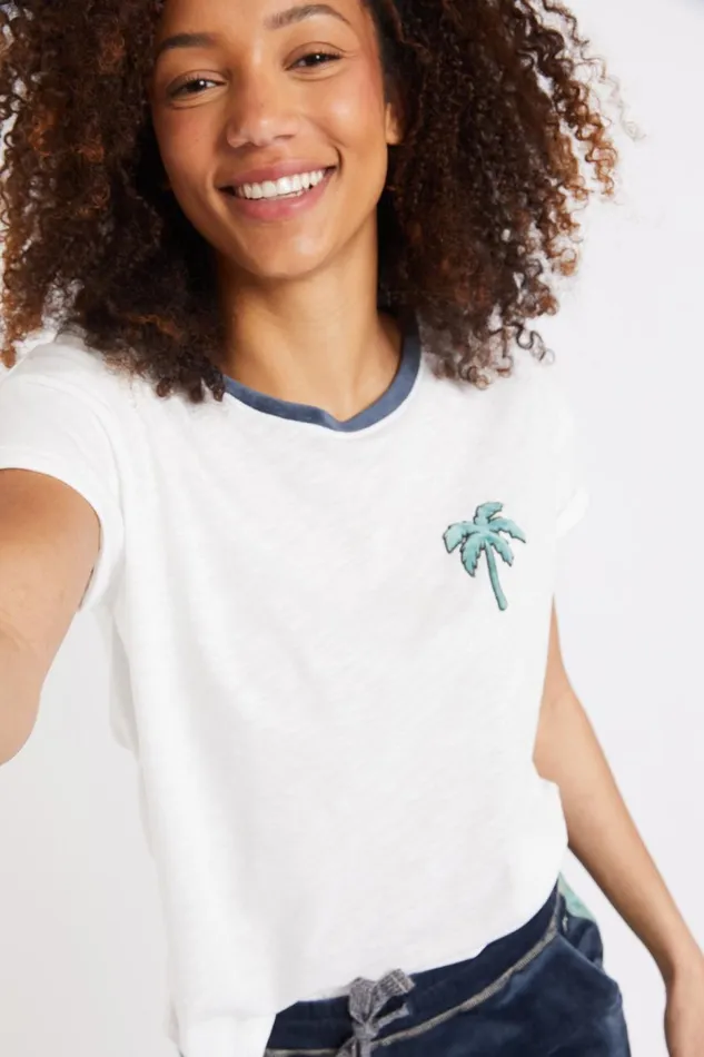 Tshirt Ecru 8211 AVENUE SEACOCO Ecru Women Banana Moon Tops and Tshirts