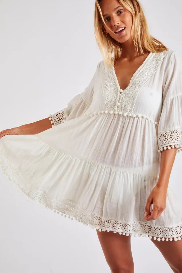 Tunic Ecru 8211 NATALI JAYANY Ecru Women Banana Moon Beach Tunics and Dresses Tunic Ecru 8211 NATALI JAYANY Ecru Women Banana Moon Beach Tunics and Dresses