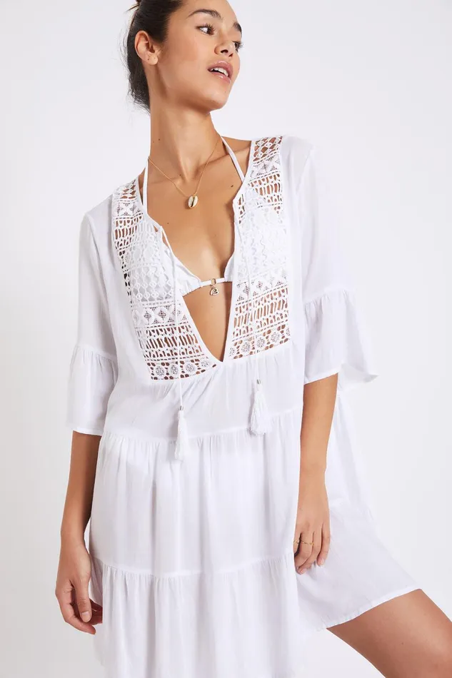 Tunic White 8211 LOUISE SALTY White Women Banana Moon Beach Tunics and Dresses Tunic White 8211 LOUISE SALTY White Women Banana Moon Beach Tunics and Dresses